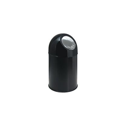 Push rubbish bin, steel, capacity 30 l, black.