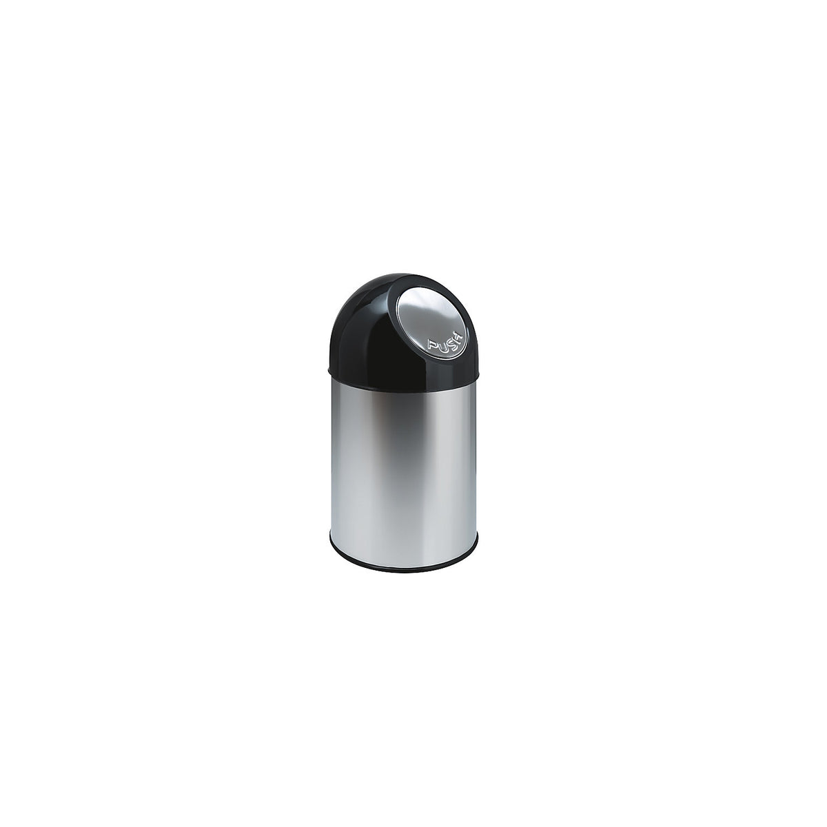 Push rubbish bin, steel, capacity 30 l, stainless steel.