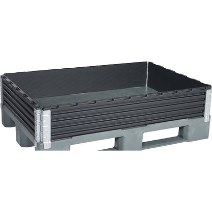 Plastic pallet collar, with 4 hinges, for pallets 1200 x 800 mm, pack of 2.