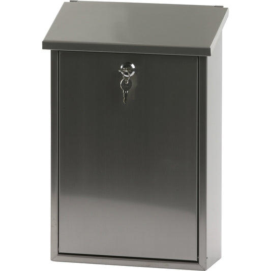 Standard letter box, stainless steel, HxWxD 400 x 280 x 115 mm.