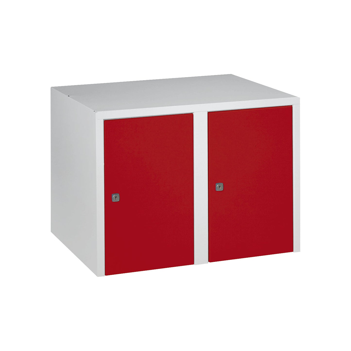 Munich add-on cupboard, 2 compartments, flame red, width 600 mm.