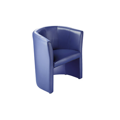 Club armchairs, polyurethane cover, dark blue.