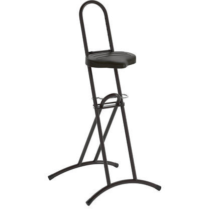 Anti-fatigue stool with rotating seat, height adjustment from 610 - 860 mm, black.