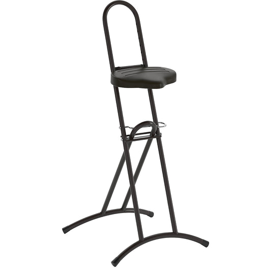 Anti-fatigue stool with rotating seat, height adjustment from 610 - 860 mm, black.