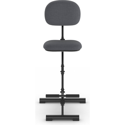 Anti-fatigue stool, height adjustment range from 540 - 900 mm, with foot rest, fabric cover, charcoal.