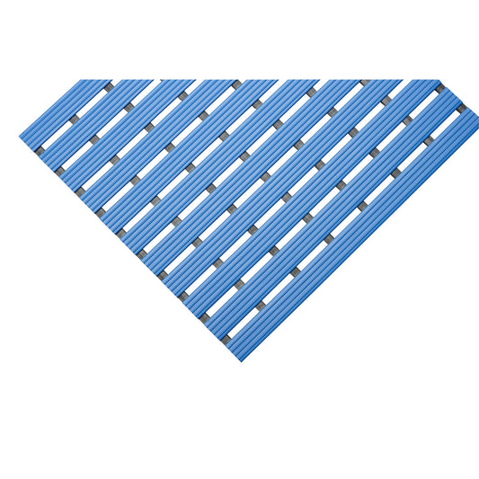 PVC profile matting, per metre, walking surface made of hard PVC, non-slip, width 600 mm, blue.