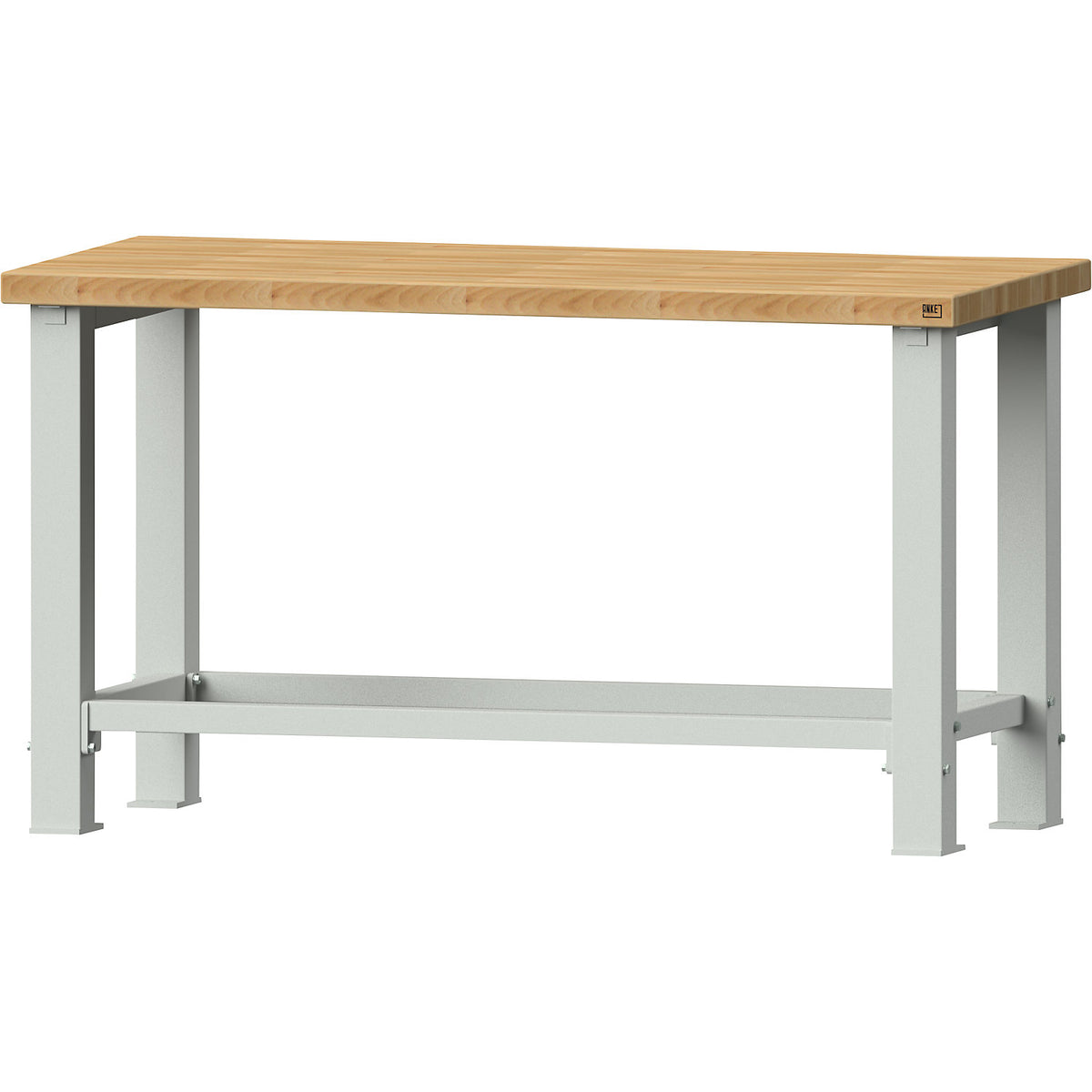 Heavy duty workbench, worktop width 1500 mm, without substructures, worktop thickness 50 mm.