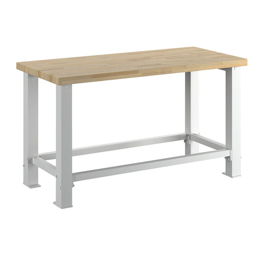 Heavy duty workbench, worktop width 1500 mm, without substructures, worktop thickness 50 mm.
