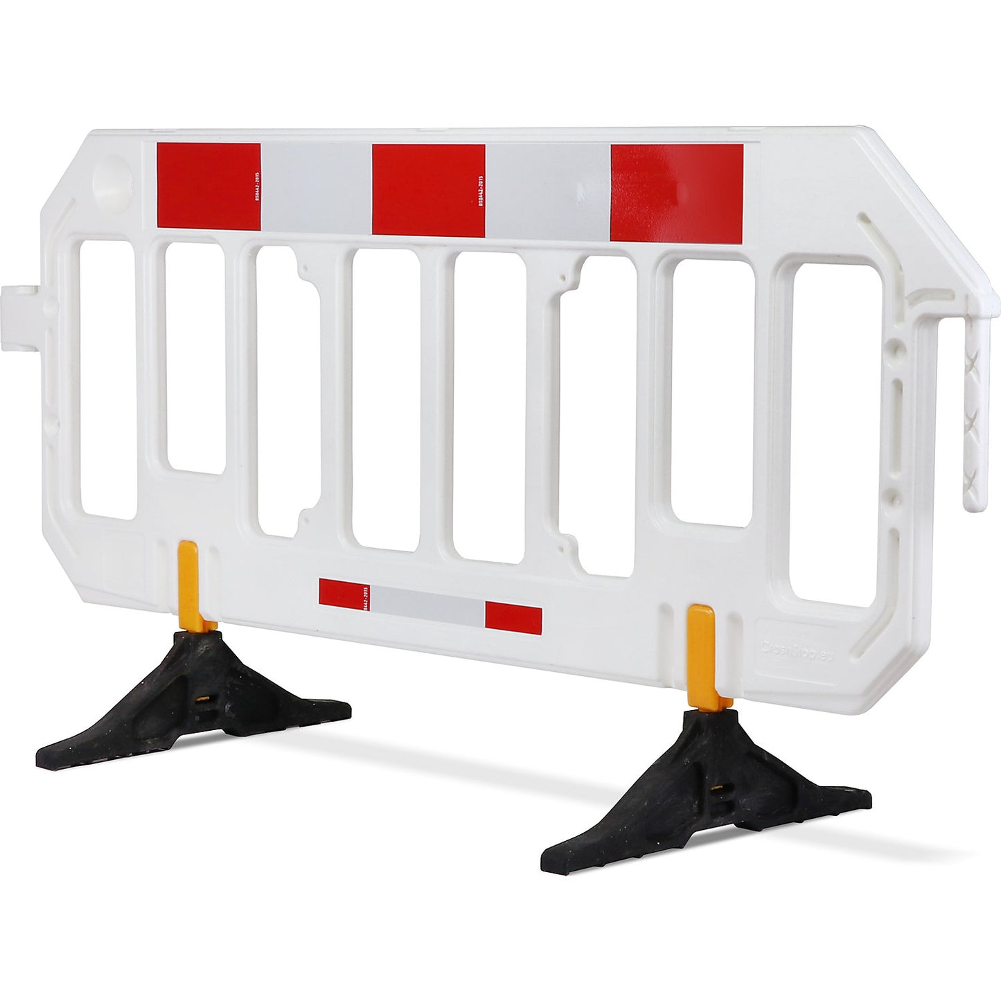Barrier fencing, HDPE, reflective film, length 2 m, without guidance function, white / red.