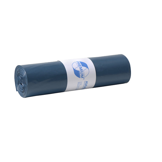 Waste sacks, LDPE, 70 l, 40 µm, WxL 575 x 1000 mm, pack of 250, blue.