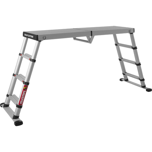 Telescopic working platform, platform 1365 x 410 mm, height adjustable up to 880 mm.