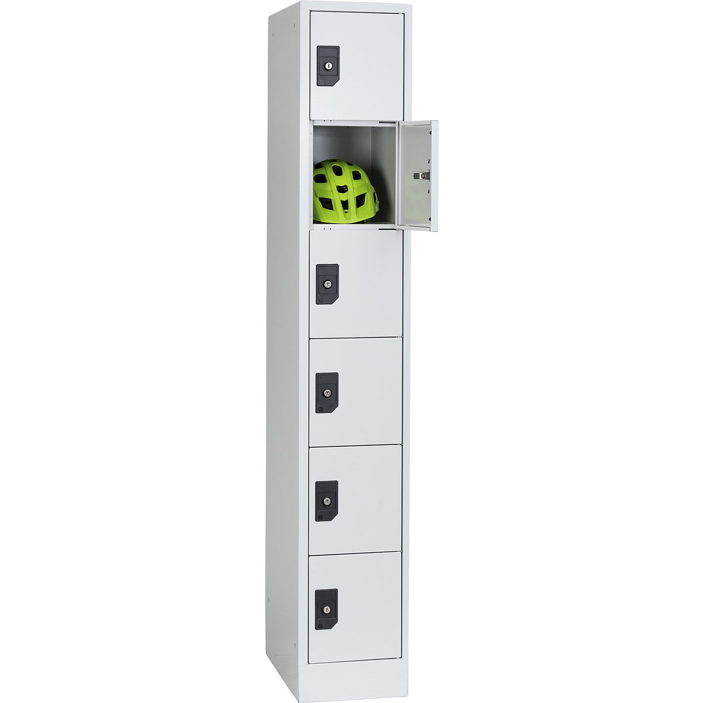 Stuttgart 6-fold compartment locker, 1 compartment, W 300 mm, light grey / light grey.