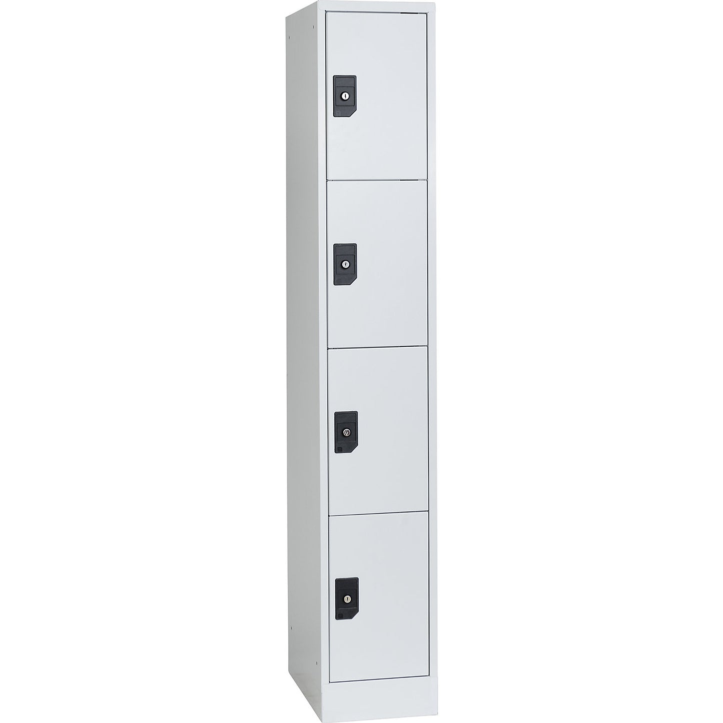 Stuttgart 4-fold compartment locker, 1 compartment, W 300 mm, light grey / light grey.