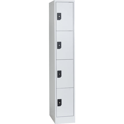 Stuttgart 4-fold compartment locker, 1 compartment, W 300 mm, light grey / light grey.