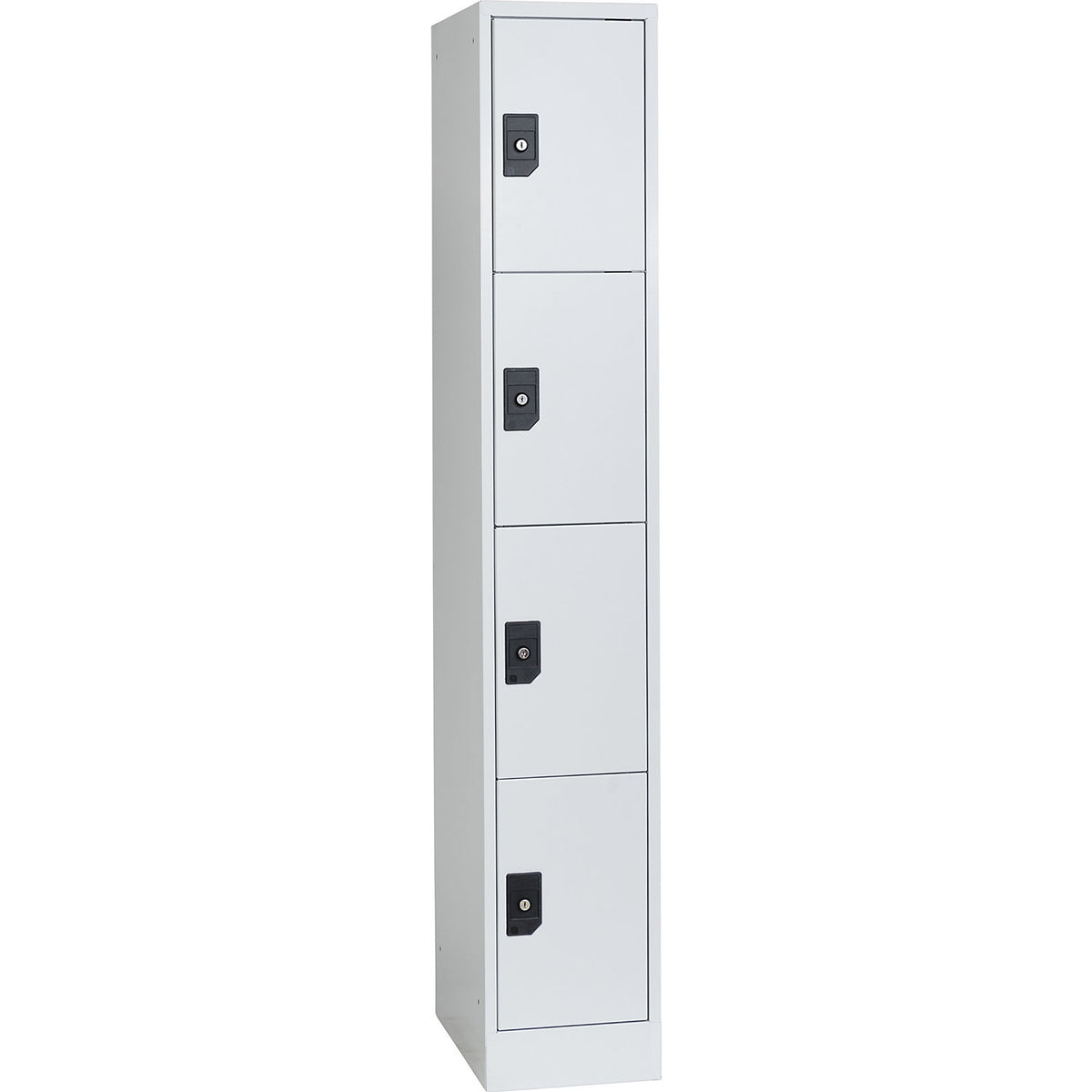 Stuttgart 4-fold compartment locker, 1 compartment, W 300 mm, light grey / light grey.