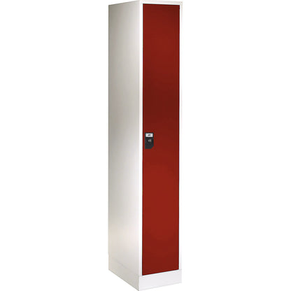 Stuttgart locker, 1 compartment, W 300 mm, light grey / flame red.