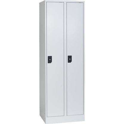 Stuttgart locker, 2 compartments, W 600 mm, light grey / light grey.
