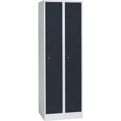 Stuttgart locker, 2 compartments, W 600 mm, light grey / anthracite grey.