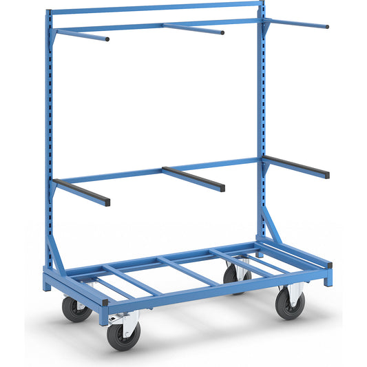 Cantilever shelf trolley, max. load 350 kg, standard model without cantilever arms.