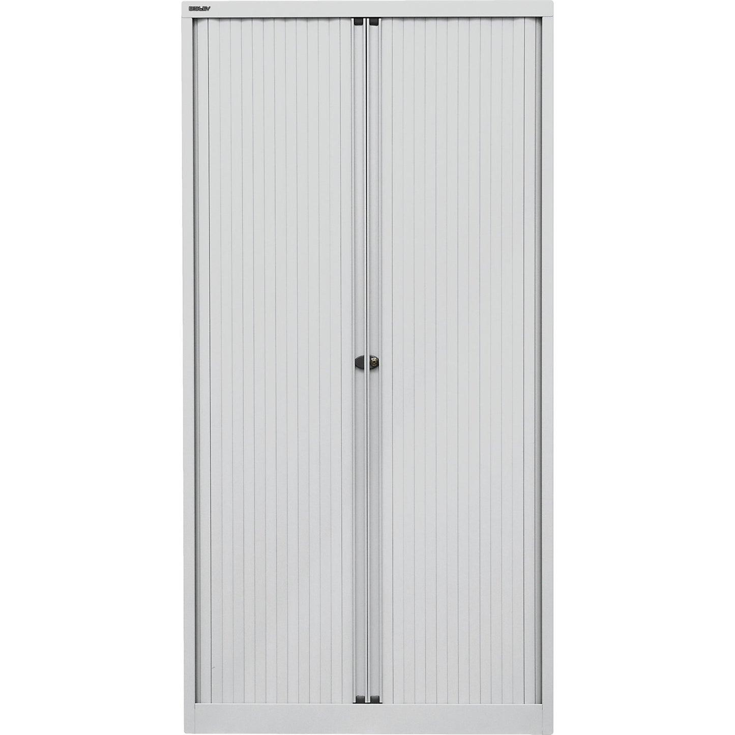 EURO roller shutter cupboard, width 1000 mm, 4 shelves, light grey.