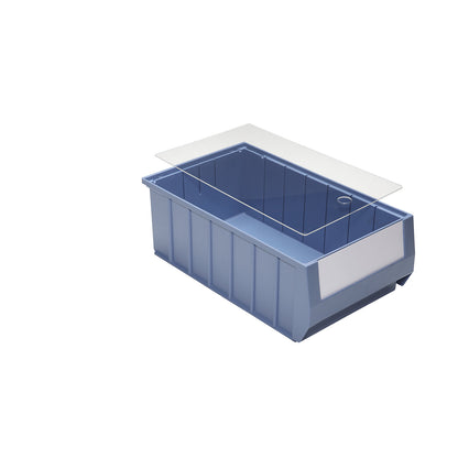 Dust cover for shelf bins, transparent, for LxW 400 x 234 mm, pack of 10.
