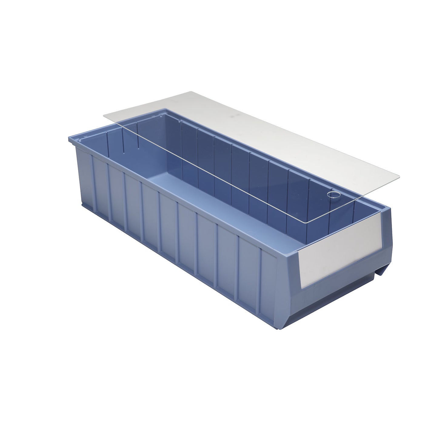 Dust cover for shelf bins, transparent, for LxW 600 x 234 mm, pack of 10.