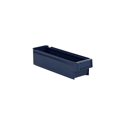 Shelf bin made of polypropylene, blue, LxWxH 400 x 115 x 100 mm, pack of 24.