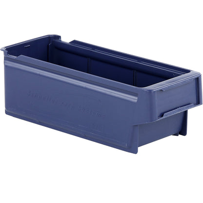 Shelf bin made of polypropylene, blue, LxWxH 300 x 115 x 100 mm, pack of 16.