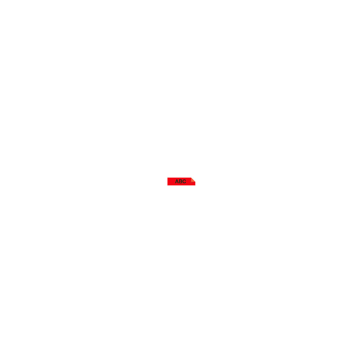 D1 labelling tape, width 9 mm, black on red, pack of 1.