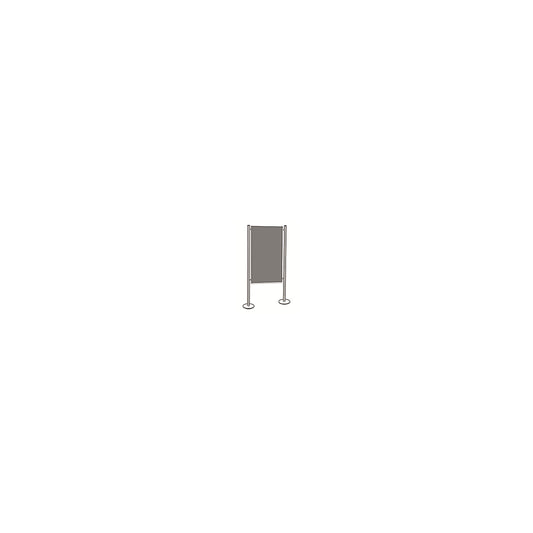 Presentation board set, felt, grey, 1 pinboard, 2 columns.