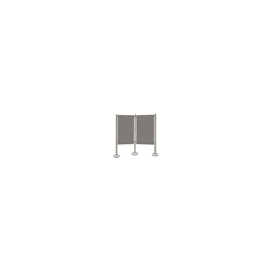 Presentation board set, felt, grey, 2 pinboards, 3 columns.