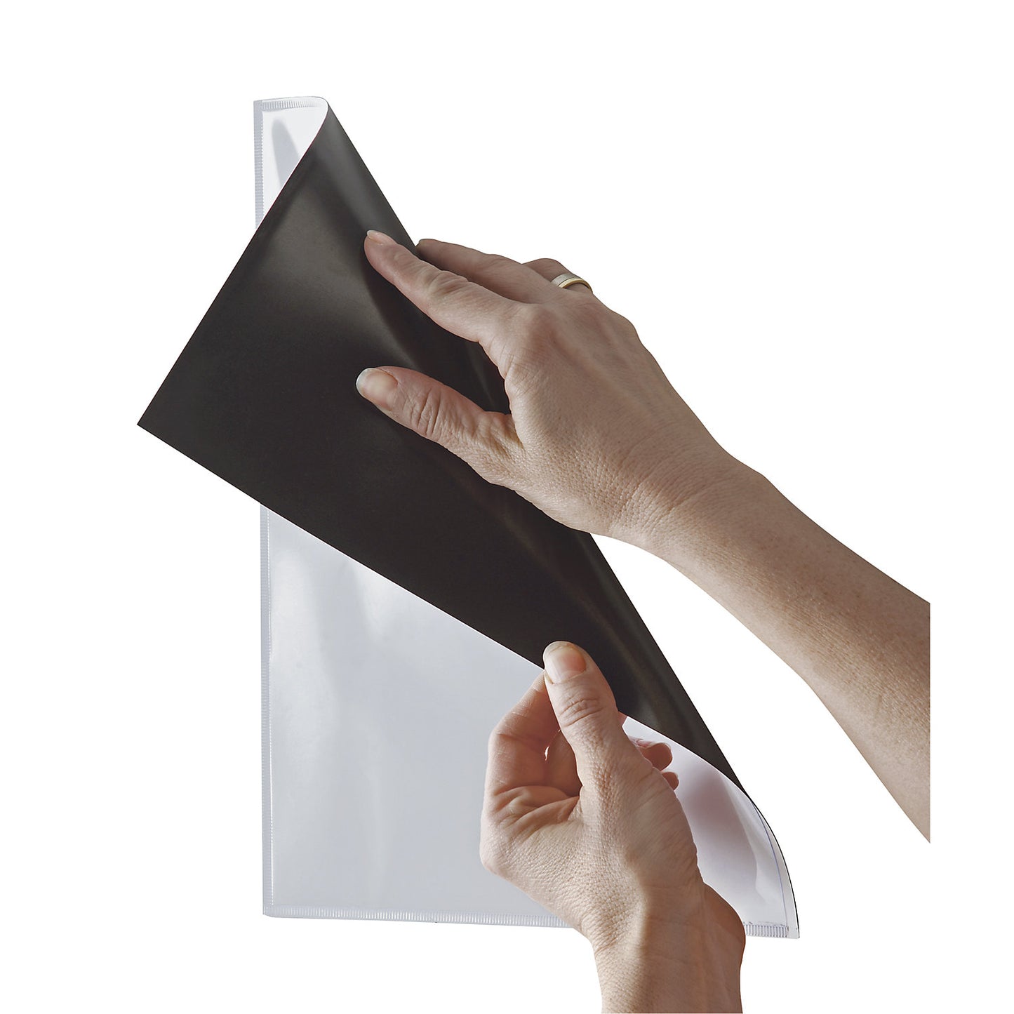 magnetofix view pocket, pack of 2, 2 mm magnetic rubber, A4 landscape.