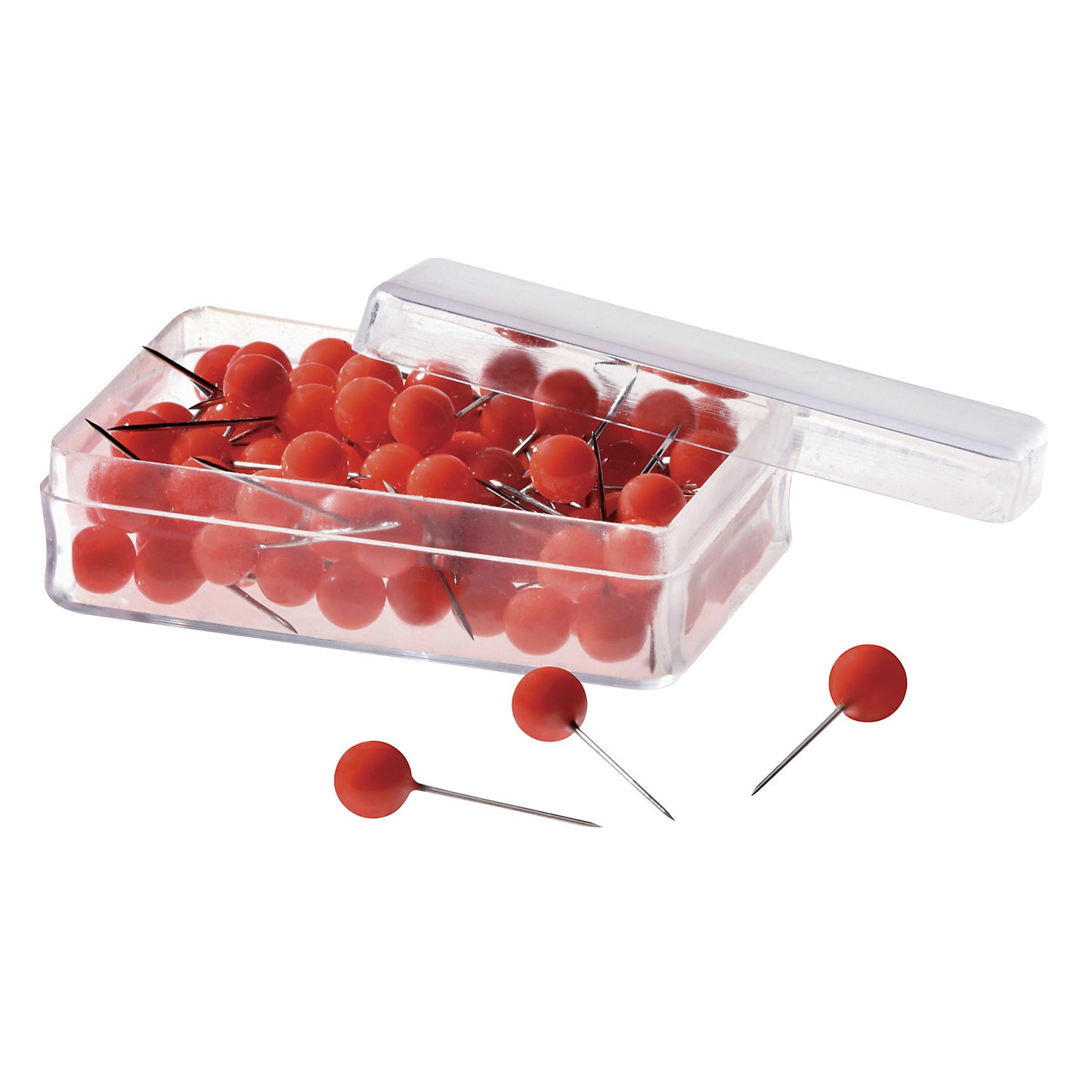 Push pins, pack of 800, red.