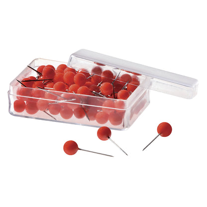 Push pins, pack of 800, red.