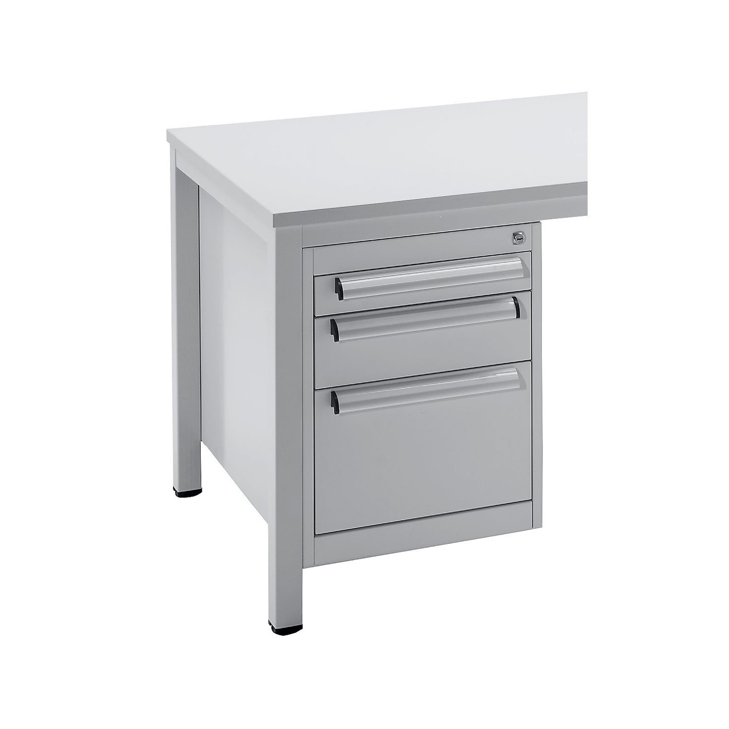 Base drawer unit, for foreman's desk, with 3 drawers, 70, 80, 300 mm high.