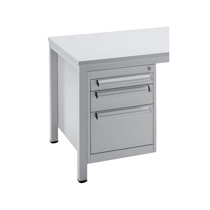 Base drawer unit, for foreman's desk, with 3 drawers, 70, 80, 300 mm high.