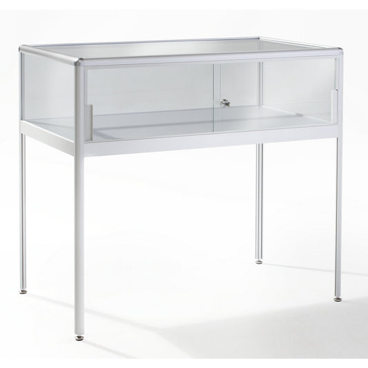 Glass cabinet, table height glass cabinet model, width 1000 mm, 2 sliding doors.