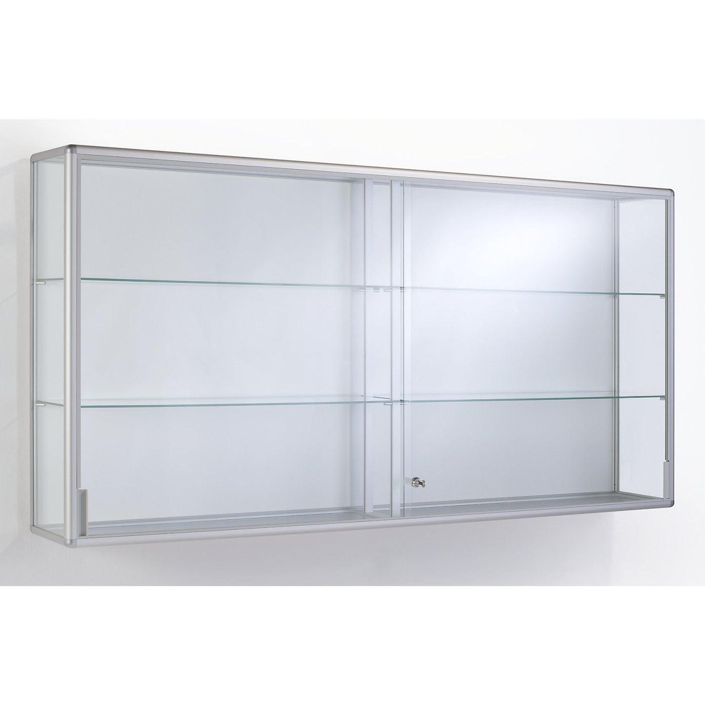Glass cabinet, wall mounted glass cabinet model, width 1020 mm, 2 sliding doors.