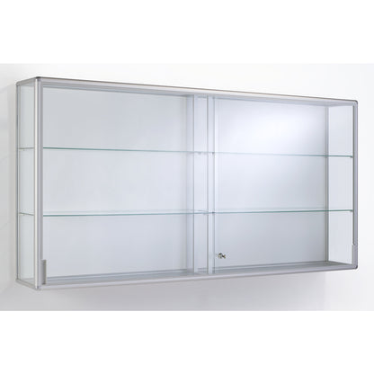 Glass cabinet, wall mounted glass cabinet model, width 1020 mm, 2 sliding doors, flame resistant.