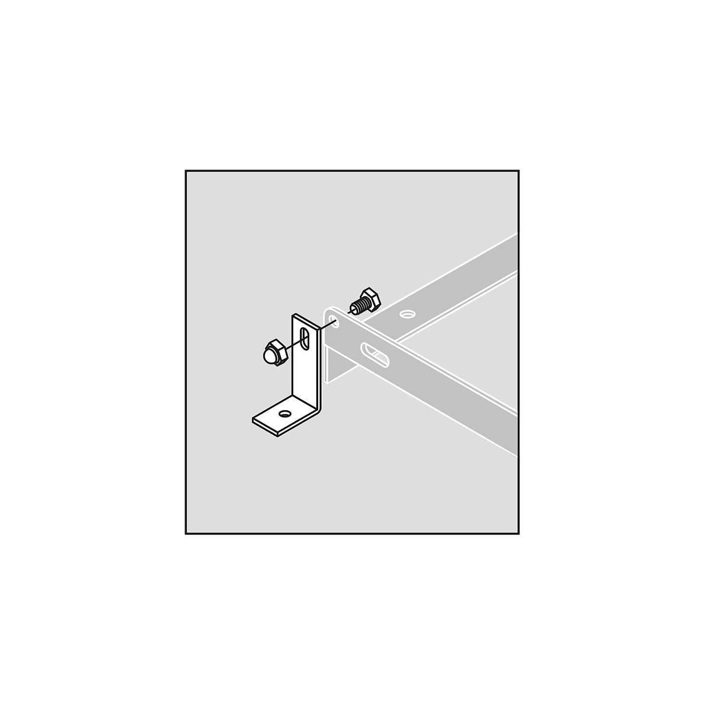 Floor mounting angle, pack of 2, incl. mounting material.