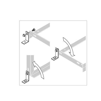 Floor mounting angle, pack of 2, incl. mounting material.