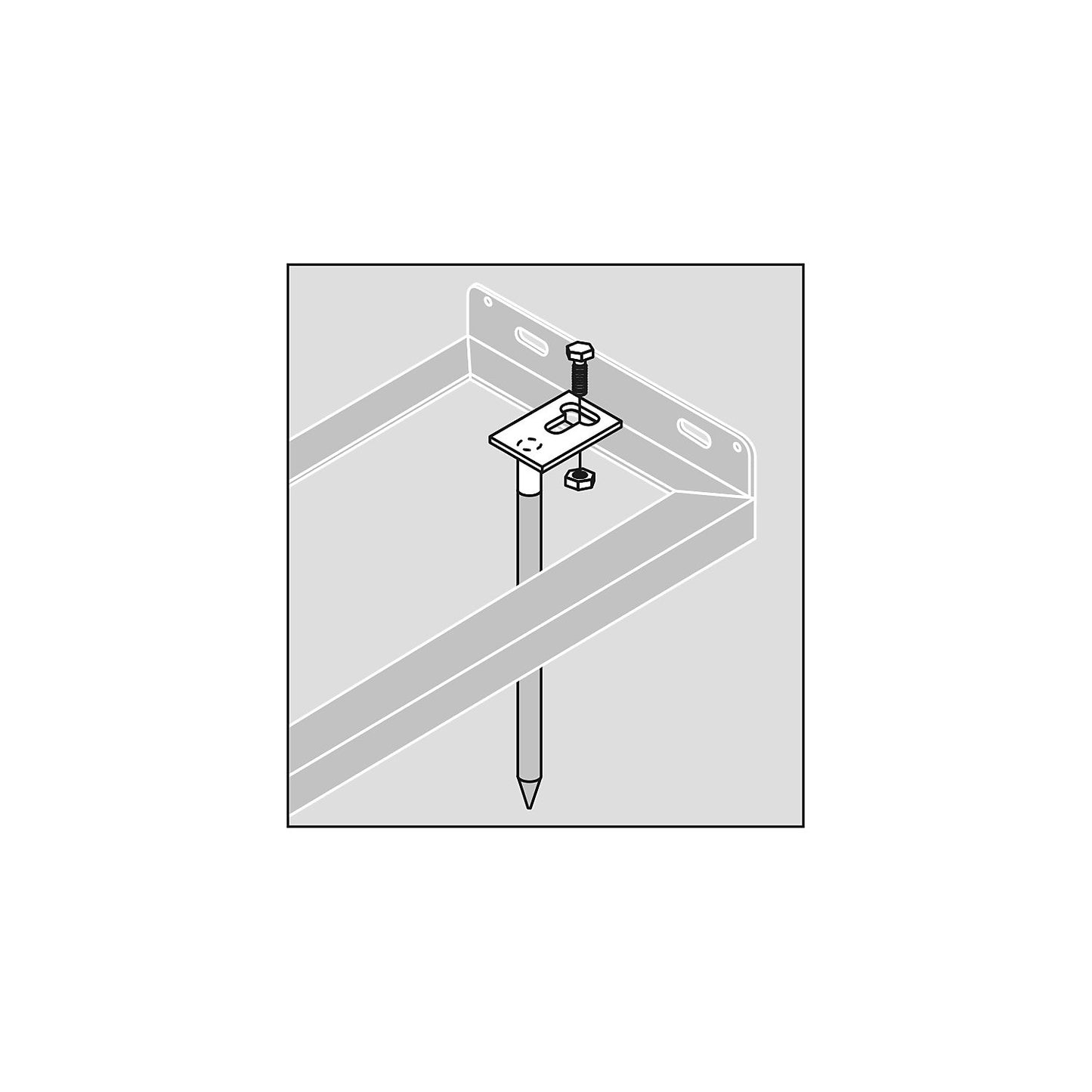 Floor anchor, pack of 2, incl. mounting material.