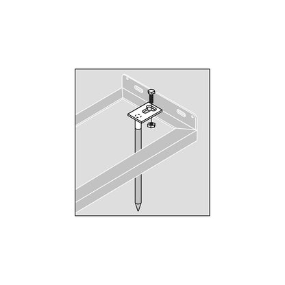 Floor anchor, pack of 2, incl. mounting material.