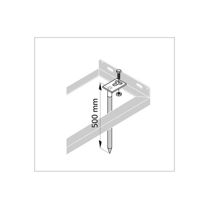 Floor anchor, pack of 2, incl. mounting material.