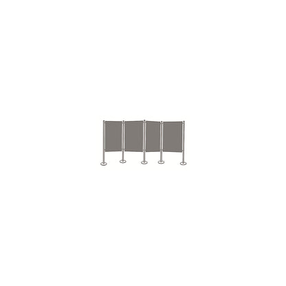 Presentation board set, felt, grey, 4 pinboards, 5 columns.