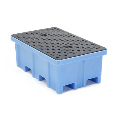 PE sump tray, for 2 x 200 l drums, with PE grate.