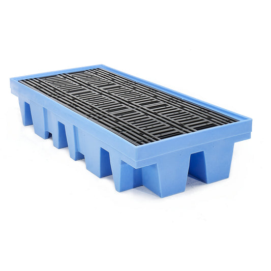 PE sump tray for IBC/CTC tank containers, with PE grate, for 2 x 1000 litre IBC/CTC.