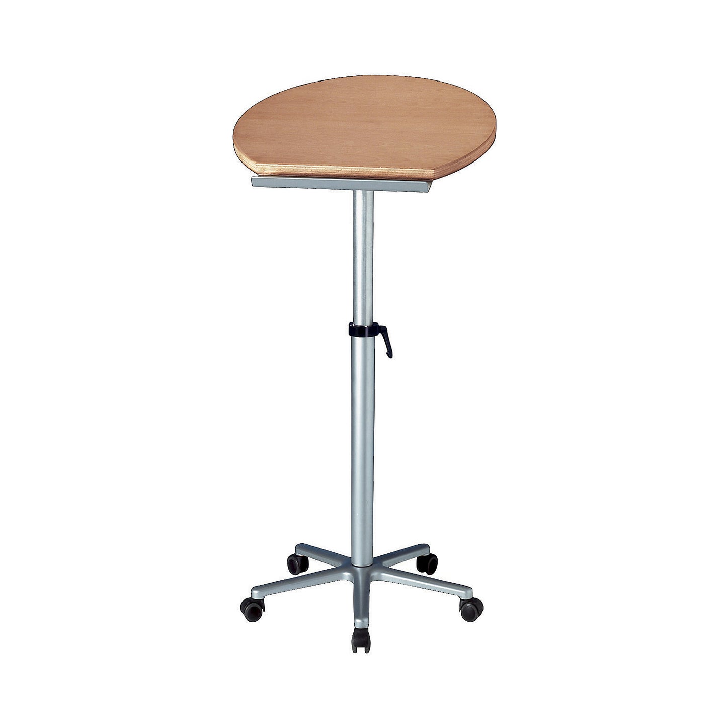 Pedestal desk, ergonomic, WxD 600 x 520 mm, height adjustable, grey.