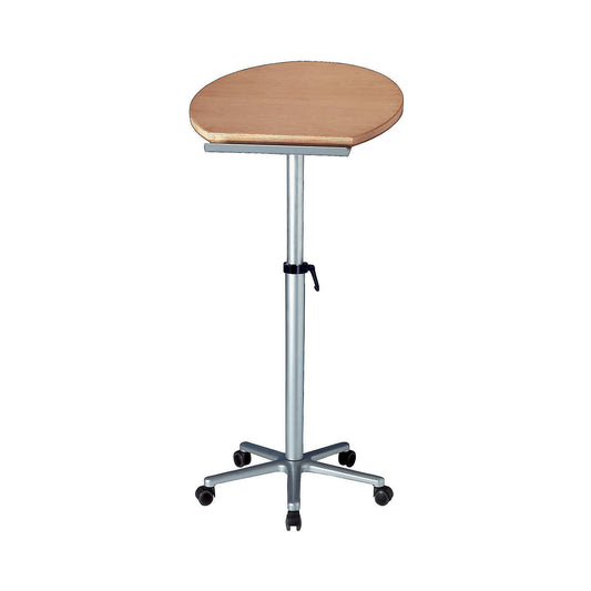 Pedestal desk, ergonomic, WxD 600 x 520 mm, height adjustable, beech finish.