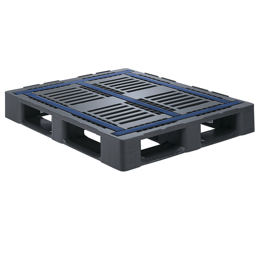 Heavy duty pallet, non-slip coating, with 5 runners and 5 mm outer edge, width 1000 mm.